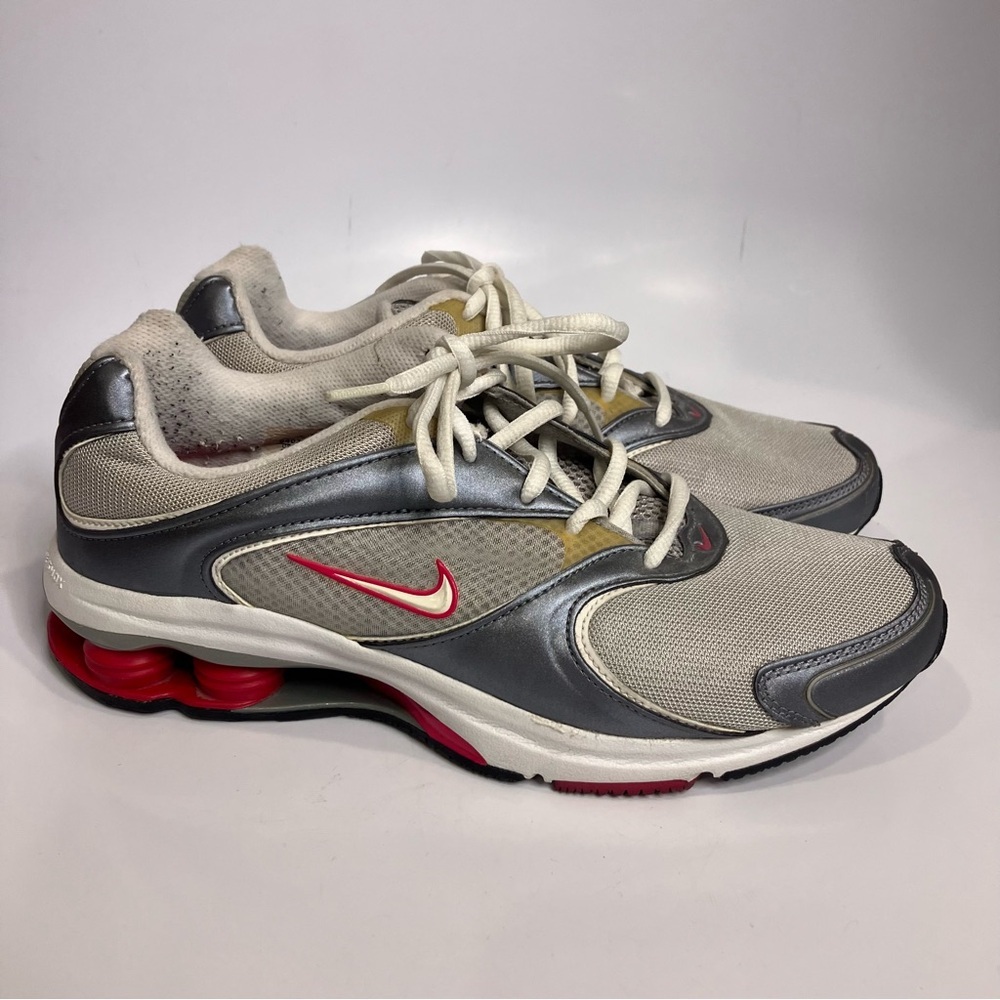 Nike shox Allegria sneakers white gray pink women’s size 9.5 activewear athletic